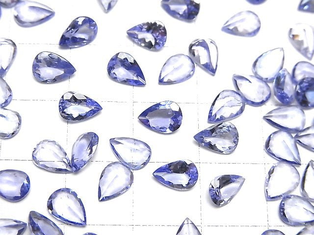 高品質坦桑石 AAA 梨形刻面裸石 7x5mm 1顆