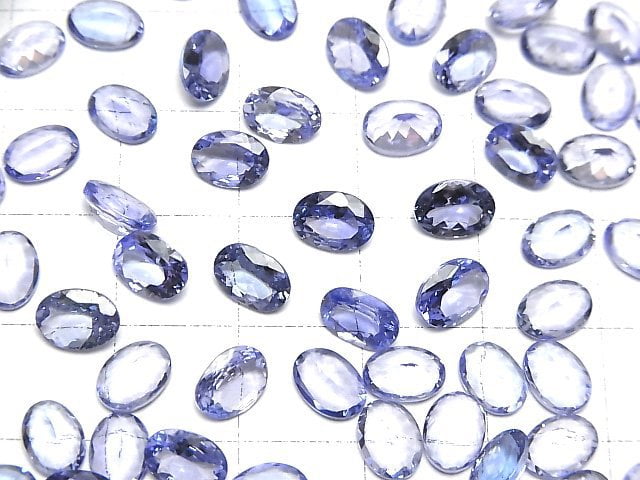 Hochwertiger Tansanit AAA Lose Steine Oval Facettiert 7x5mm 1Stk