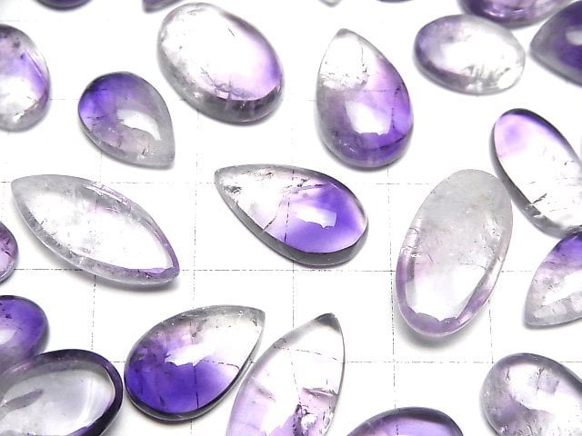 Bicolor Amethyst AA++ Cabochon Mischform 5 Stück