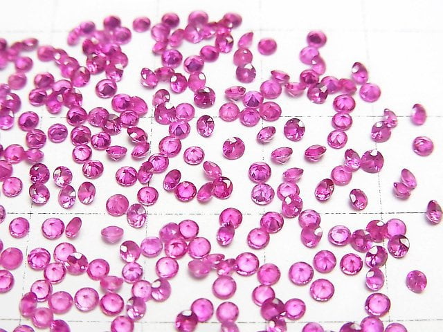 Hochwertiger Rubin AAA+ Lose Steine Rund Facettiert 2x2mm 5Stk