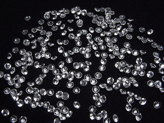 Hochwertiger weißer Saphir AAA Lose Steine Rund Facettiert 3x3mm 2Stk