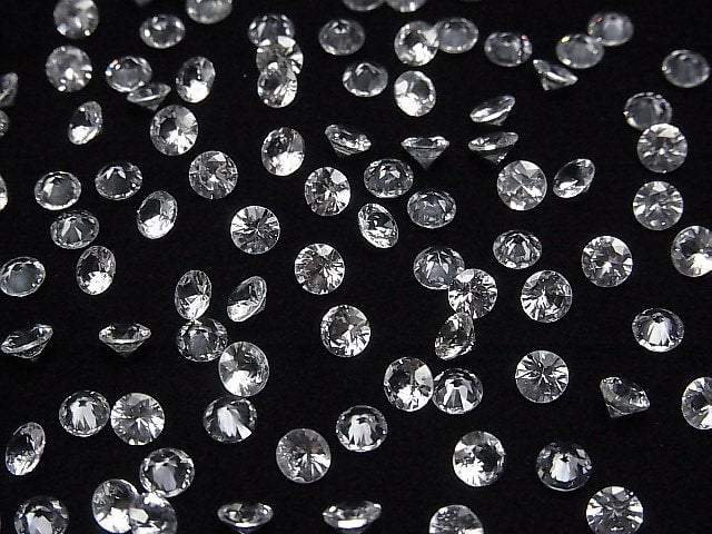 Hochwertiger weißer Saphir AAA Lose Steine Rund Facettiert 4x4mm 1Stk