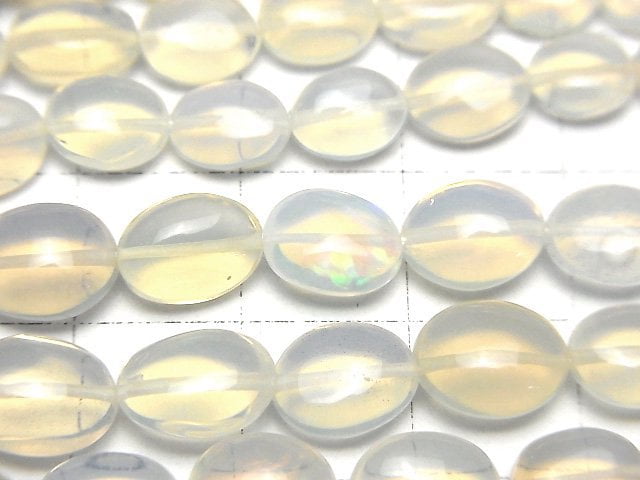 衣索比亞高品質歐泊 AA++ 橢圓形 1 串珠(約 15 英寸/38 公分)