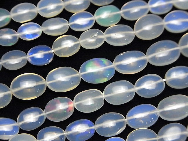 Hochwertiger Äthiopischer Opal AA++ Oval 1Strang Perlen (ca. 15 Zoll/38 cm)