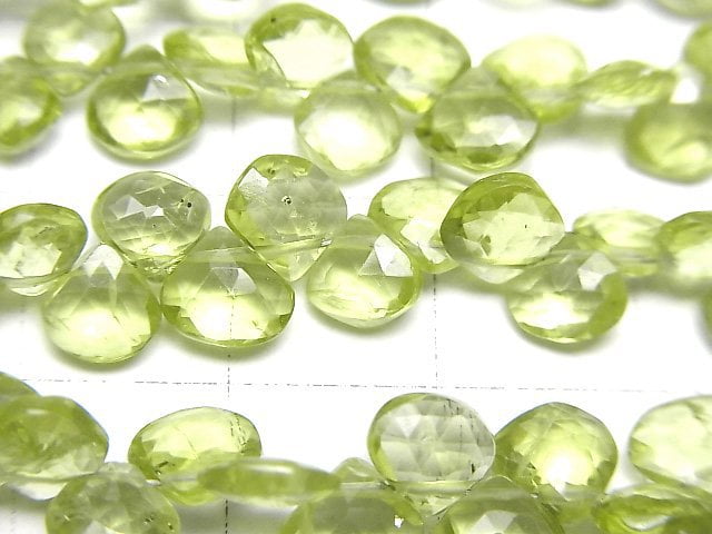 High Quality Peridot AA++ Chestnut Faceted Briolette half or 1strand beads (aprx.7inch/18cm)