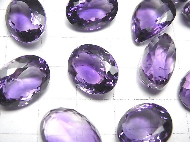 高品質紫水晶 AAA 裸石 混合形狀 刻面 3顆