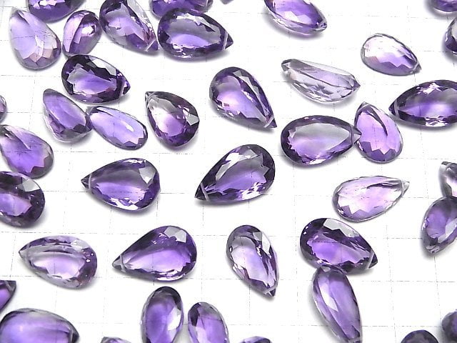 Hochwertiger Amethyst AAA Tropfenform facettiert Größe Mix 2 Stück