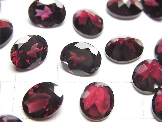 High Quality Rhodolite Garnet AAA Loose stone Oval Faceted 10x8mm 2pcs