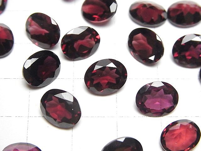 High Quality Rhodolite Garnet AAA Loose stone Oval Faceted 10x8mm 2pcs