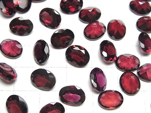 High Quality Rhodolite Garnet AAA Loose stone Oval Faceted 10x8mm 2pcs