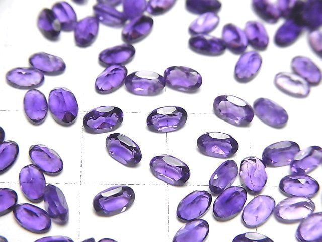 Hochwertiger Amethyst AAA- Lose Steine Oval facettiert 5x3mm 10 Stück