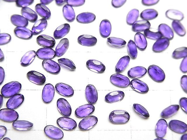 Hochwertiger Amethyst AAA- Lose Steine Oval facettiert 5x3mm 10 Stück