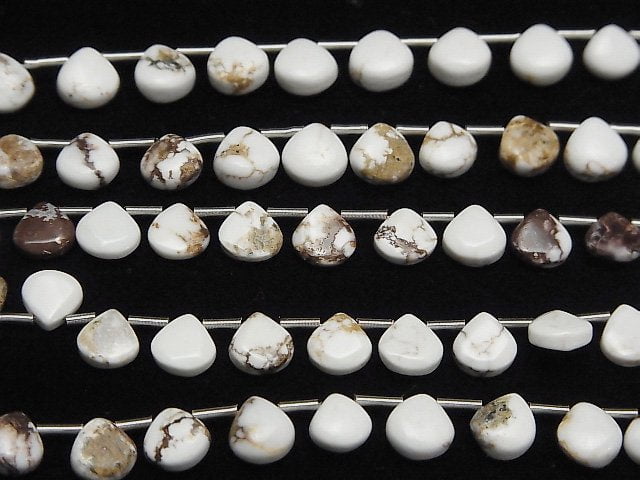 Wildpferd Kastanie (glatt) 6x6mm 1 Strang Perlen (38 Stück)