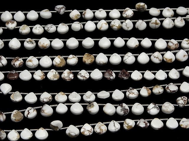 Wildpferd Kastanie (glatt) 6x6mm 1 Strang Perlen (38 Stück)
