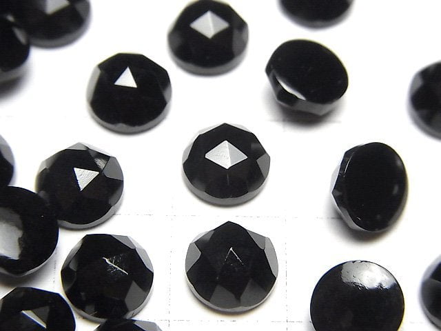Onyx AAA Round Rose Cut 8x8mm 5pcs