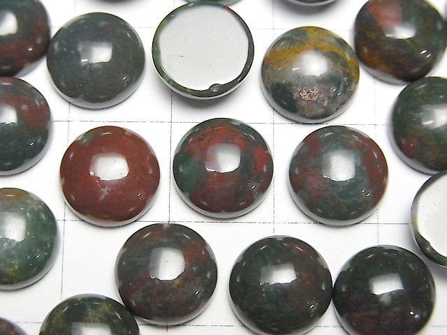 印度瑪瑙圓形凸圓形寶石 10x10mm 5顆