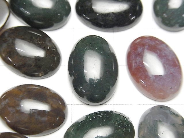 印度瑪瑙橢圓形凸圓面 18x13mm 3顆