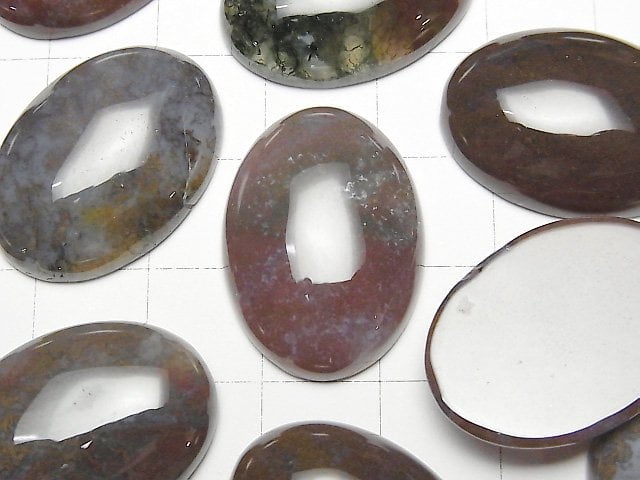 印度瑪瑙橢圓形凸圓面 25x18mm 3顆