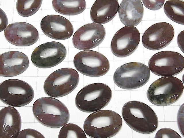 Indischer Achat Oval Cabochon 25x18mm 3 Stück