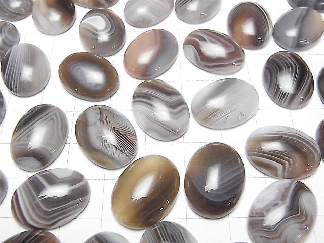 Botswana Achat Oval Cabochon 20x15mm 2 Stück