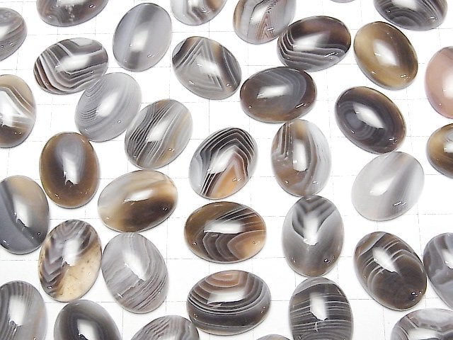 Botswana Achat Oval Cabochon 20x15mm 2 Stück