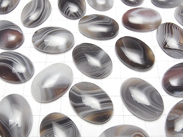 Botswana Achat Oval Cabochon 25x18mm 2 Stück