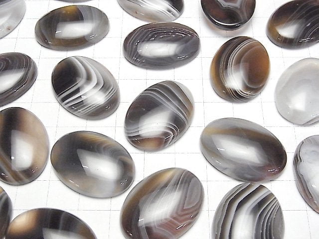 Botswana Achat Oval Cabochon 30x22mm 2 Stück