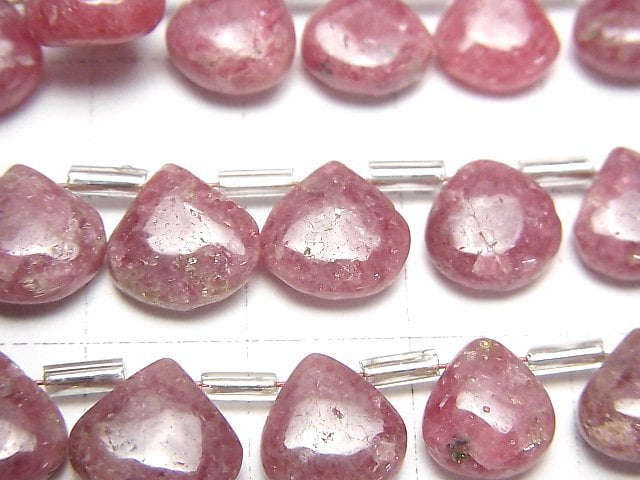 薔薇輝石 AA+ 栗色 (平滑) 1串珠子 (約6英吋/16公分)