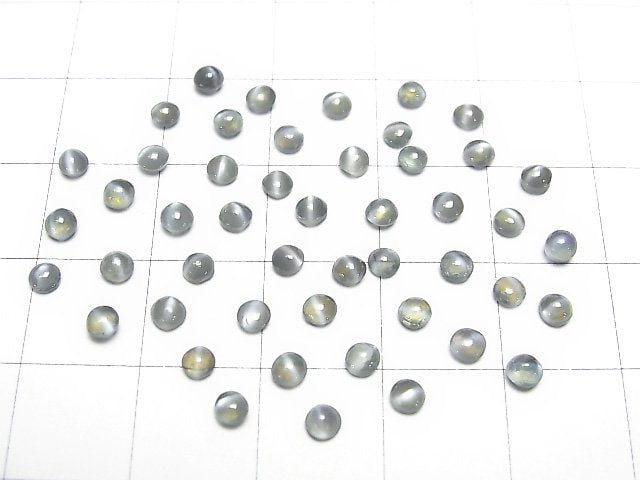 Alexandrit Katzenauge AAA Rund Cabochon 3x3mm 2 Stück