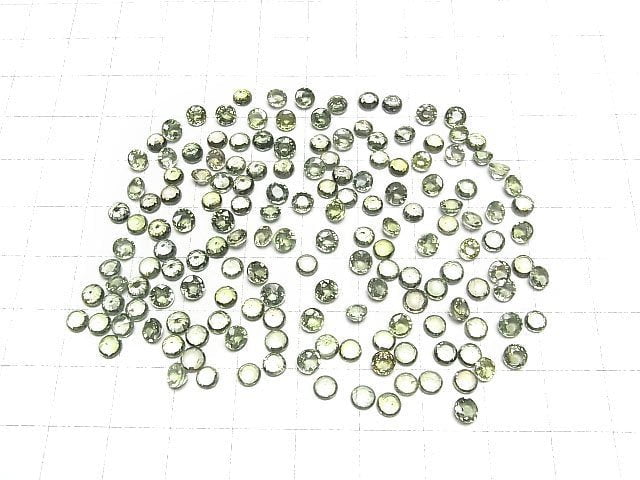 Hochwertiger Grüner Saphir AA++ Lose Stein Rund Facettiert 4x4mm 2 Stück