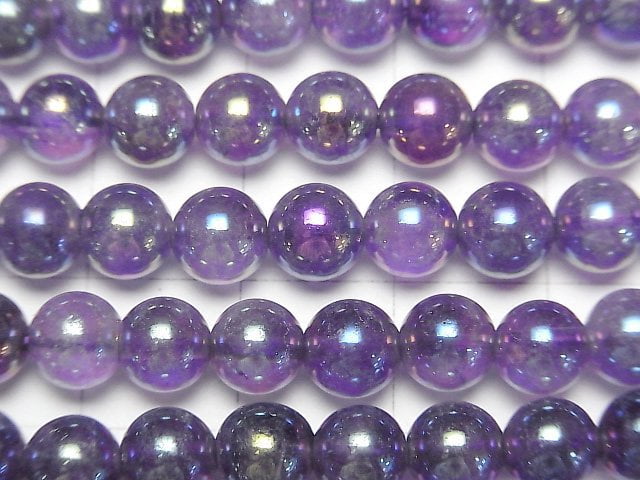 Flash, Amethyst Round 6mm 1strand beads (aprx.15inch/36cm)