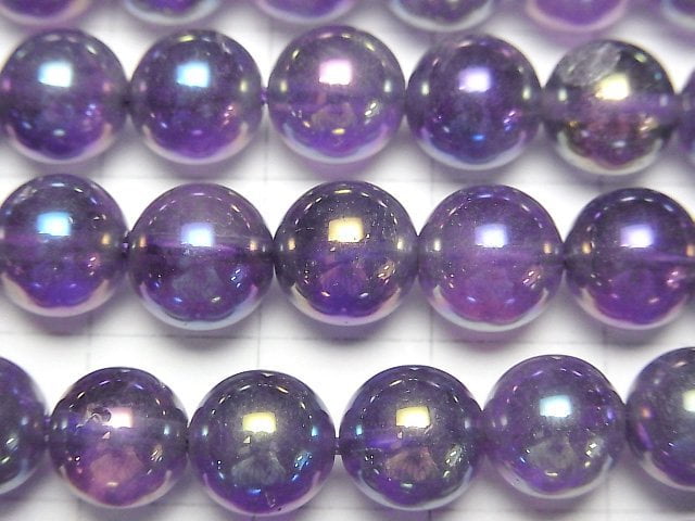Flash, Amethyst Round 8mm 1strand beads (aprx.15inch/36cm)