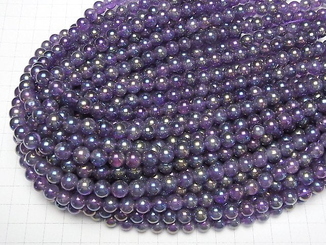 Flash, Amethyst Round 8mm 1strand beads (aprx.15inch/36cm)