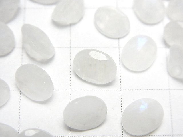 Rainbow Moonstone AA++ Loose stone Oval Faceted 8x6mm 5pcs
