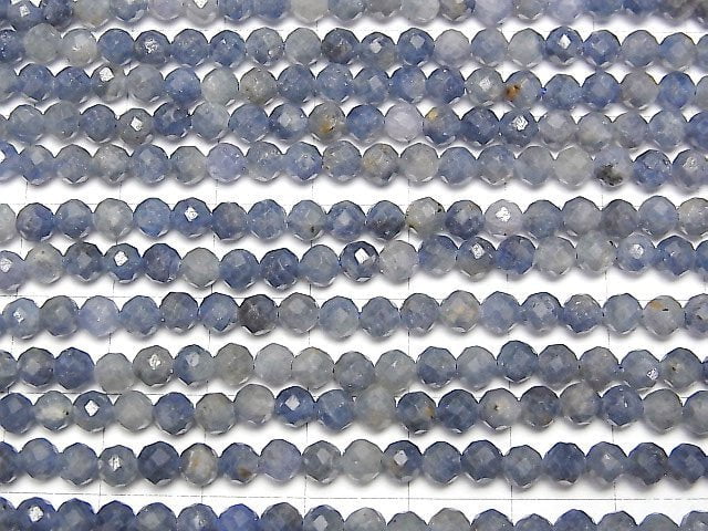High Quality! Sapphire AA+ Faceted Round 4mm half or 1strand beads (aprx.15inch/37cm)