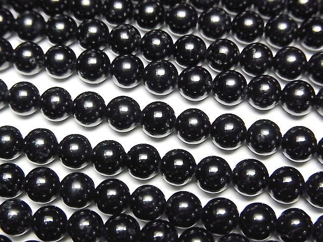 黑電氣石 AA++ 圓珠 4.5mm 1串 (約 15 英吋/37 公分)