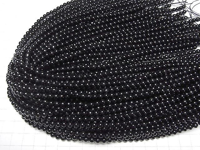 黑電氣石 AA++ 圓珠 4.5mm 1串 (約 15 英吋/37 公分)