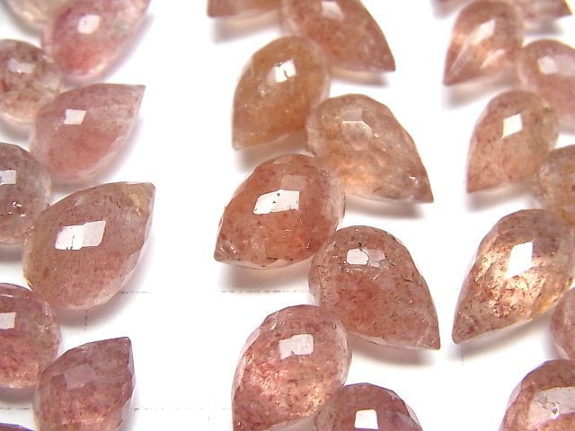 High Quality Pink Epidote AA++ Flower Bud Faceted Briolette 1strand beads (aprx.6inch/14cm)