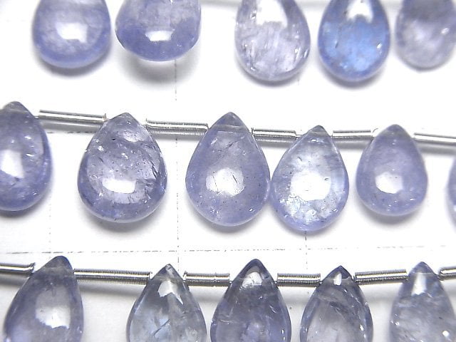 High Quality Tanzanite AA++ Pear shape (Smooth) half or 1strand beads (aprx.6inch/16cm)