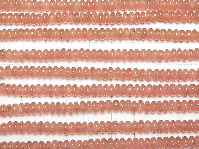 Peruanischer Rhodochrosit AAA- Rondelle 5x5x3mm halb oder 1strang Perlen (ca. 15 Zoll/36 cm)