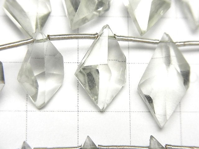 High Quality Green Amethyst AAA- Spindle Cut 1strand (Approx 9pcs )