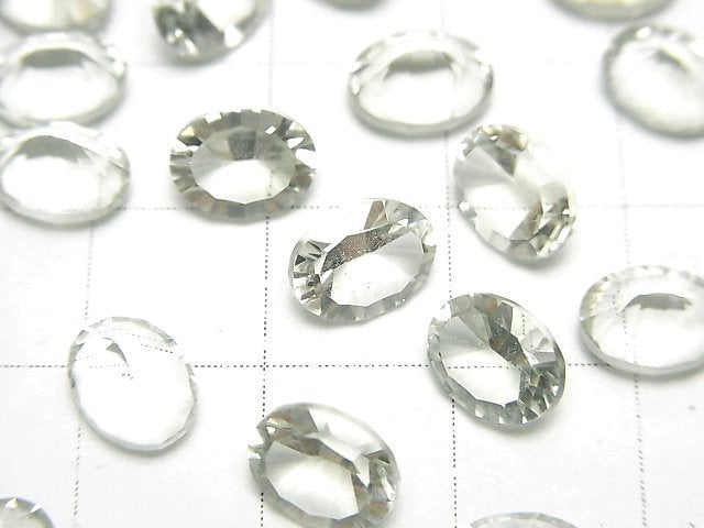 High Quality Green Amethyst AAA Loose stone Oval Concave Cut 8x6mm 3pcs
