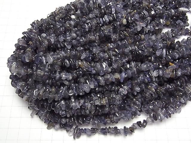 Pépites d'iolite AA+ (petites pépites) 1 fil de perles (env. 76,2 cm/74 cm)