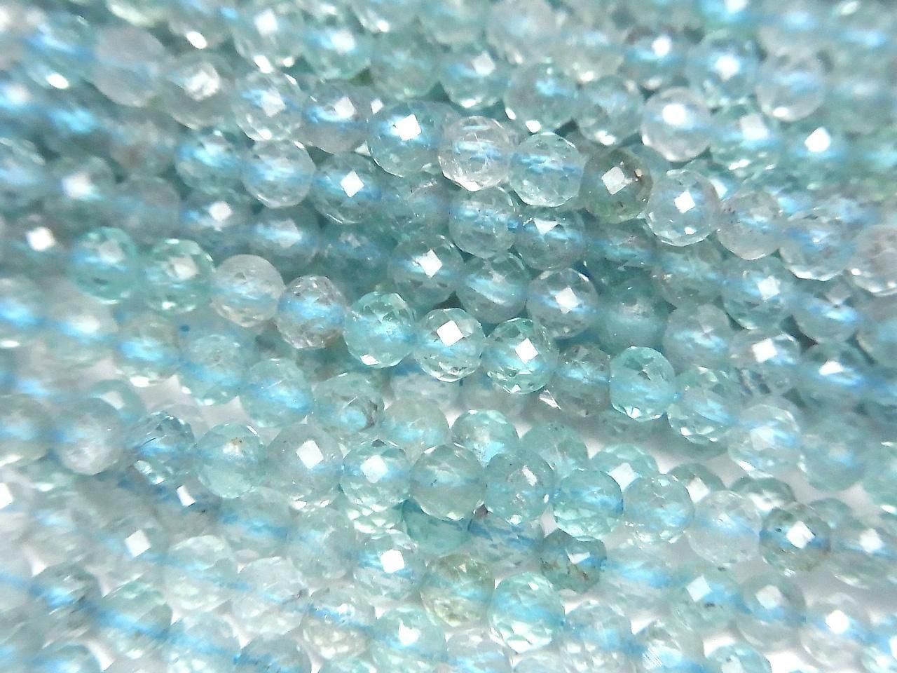 Apatite AA Faceted Round 3mm 1strand beads (aprx.15inch/36cm)High Quality!