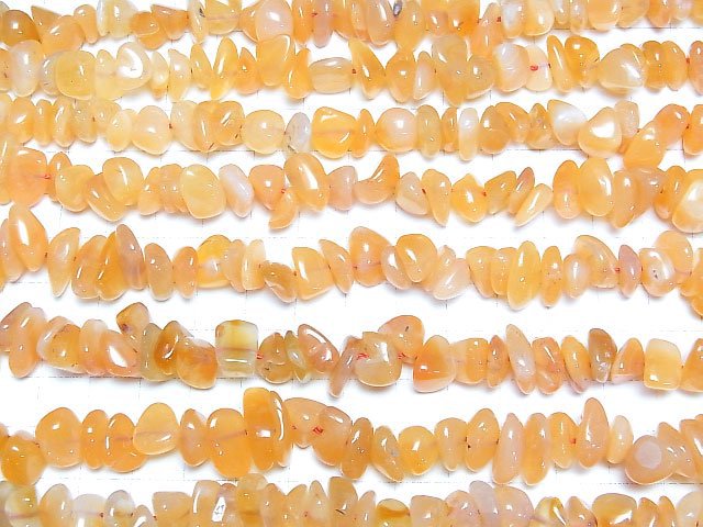 Botswana Orange Chalcedon AA+ Chips (kleine Nugget) 1strang Perlen (ca. 15 Zoll/38 cm)