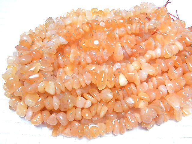 Botswana Orange Chalcedon AA+ Chips (kleine Nugget) 1strang Perlen (ca. 15 Zoll/38 cm)