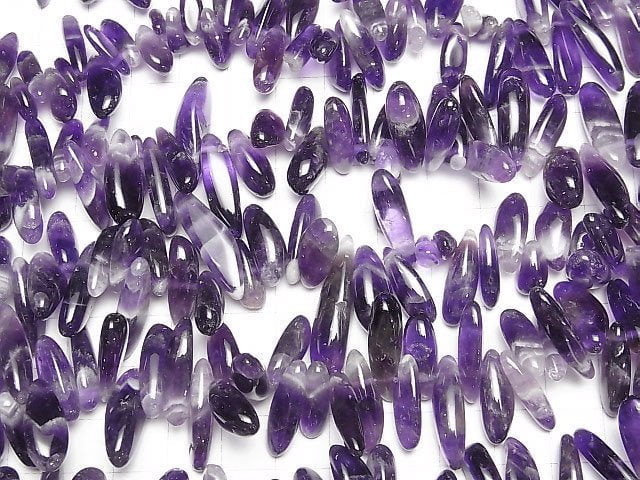 Amethyst AA++ Nugget Oben Durchbohrtes Loch 1Strang Perlen (ca. 14 Zoll/34 cm)