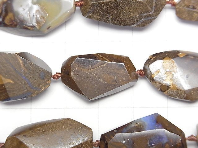 Boulder Opal Faceted Nugget 1/4 or 1strand beads (aprx.16inch/39cm)