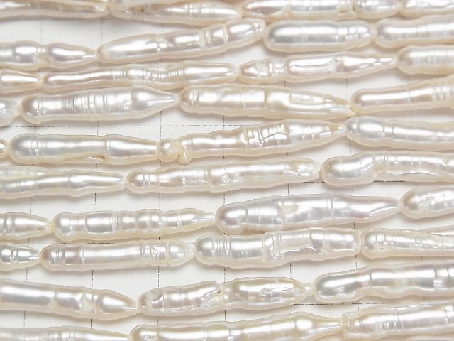 Fresh Water Pearl AA Stick 14-27mm White 1strand beads (aprx.15inch/36cm)