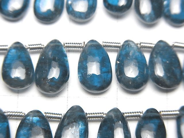 Indigo Blue Kyanite AA++ Pear shape (Smooth) half or 1strand beads (aprx.7inch/18cm)